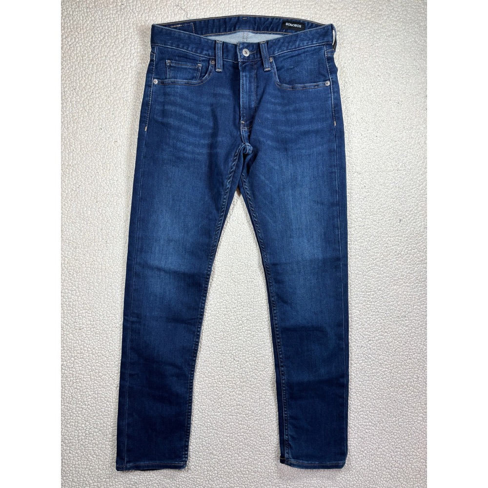 Bonobos Slim Fit Jeans Men's 31x32 Dark Wash Blue Denim Stretch 5 Pocket